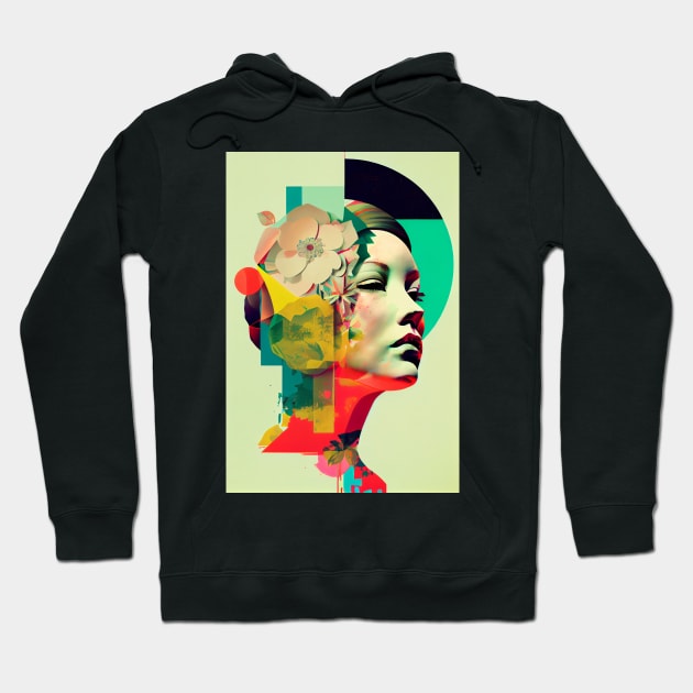 Modern woman in pop-art style portait Hoodie by loucaski